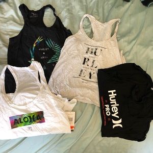 4 Hurley tank tops